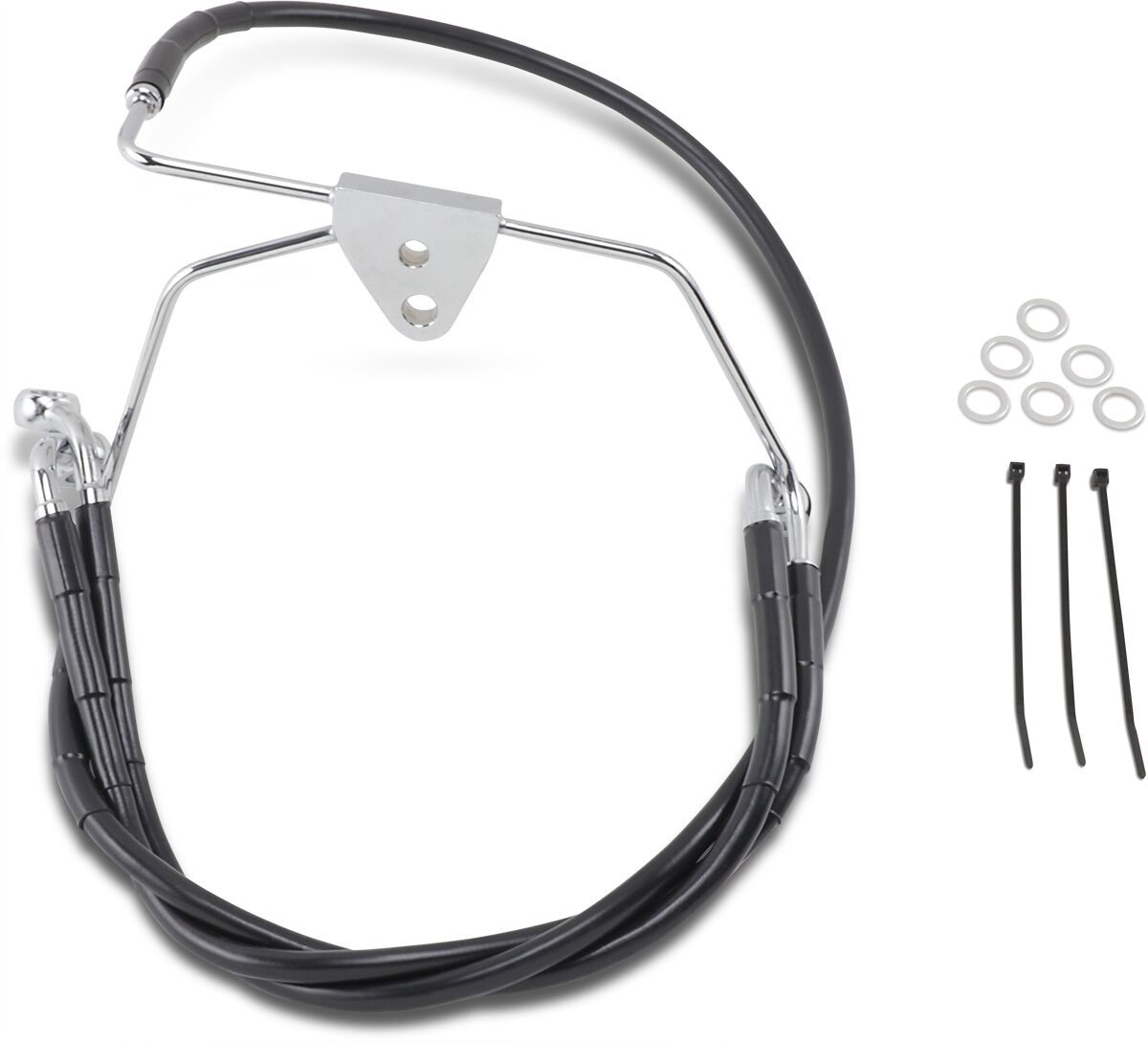 Drag Specialties Line Brk Ft Flh 96 07 Bk+6 BRAKE LINES-HOSES-STAINLESS ST Drag Specialties