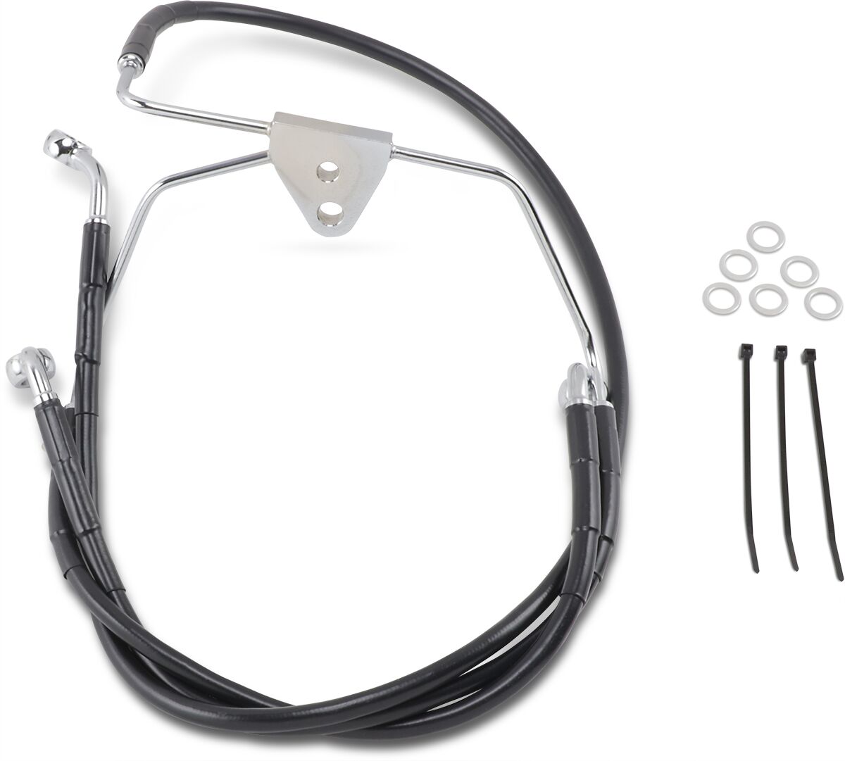 Drag Specialties Line Brk Ft Flh 96 07 Bk+8 BRAKE LINES-HOSES-STAINLESS ST Drag Specialties