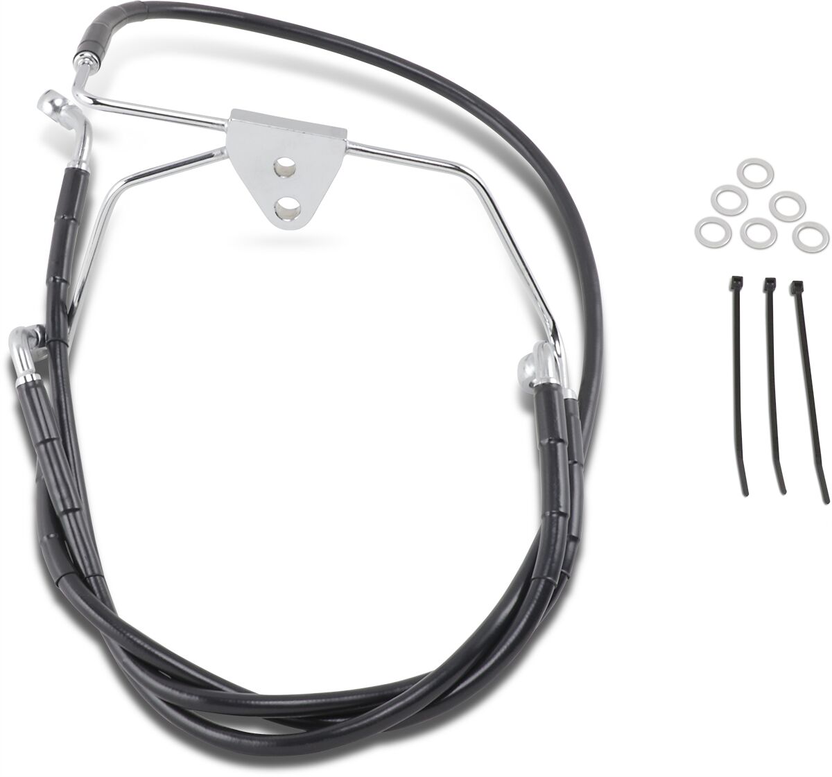 Drag Specialties Line Brk Ft Flh96 07 Bk+10 BRAKE LINES-HOSES-STAINLESS ST Drag Specialties