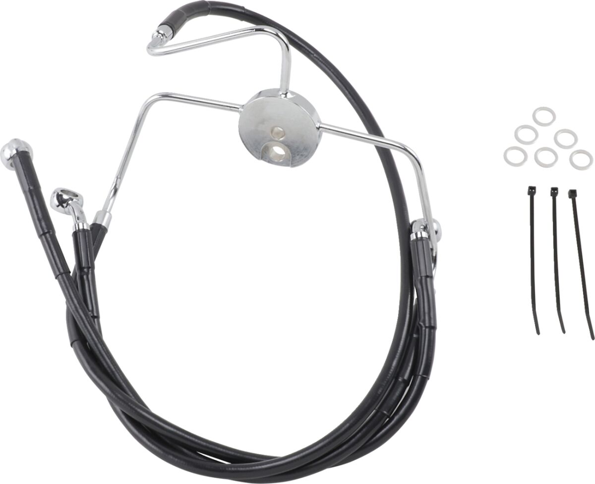 Drag Specialties Line Brk Ft Flhr94 07 Bk+2 BRAKE LINES-HOSES-STAINLESS ST Drag Specialties