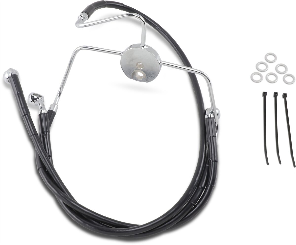 Drag Specialties Line Brk Ft Flhr94 07 Bk+2 BRAKE LINES-HOSES-STAINLESS ST Drag Specialties