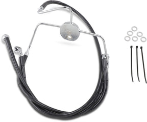 Drag Specialties Line Brk Ft Flhr94 07 Bk+2 BRAKE LINES-HOSES-STAINLESS ST Drag Specialties