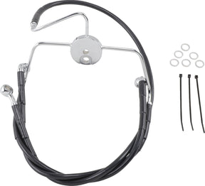 Drag Specialties Line Brk Ft Flhr94 07 Bk+4 BRAKE LINES-HOSES-STAINLESS ST Drag Specialties