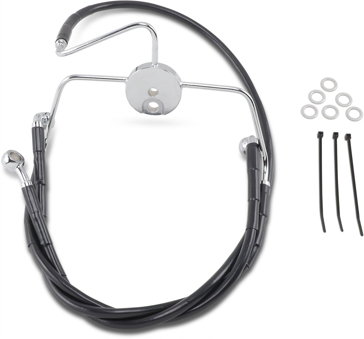 Drag Specialties Line Brk Ft Flhr94 07 Bk+4 BRAKE LINES-HOSES-STAINLESS ST Drag Specialties