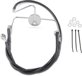 Drag Specialties Line Brk Ft Flhr94 07 Bk+4 BRAKE LINES-HOSES-STAINLESS ST Drag Specialties