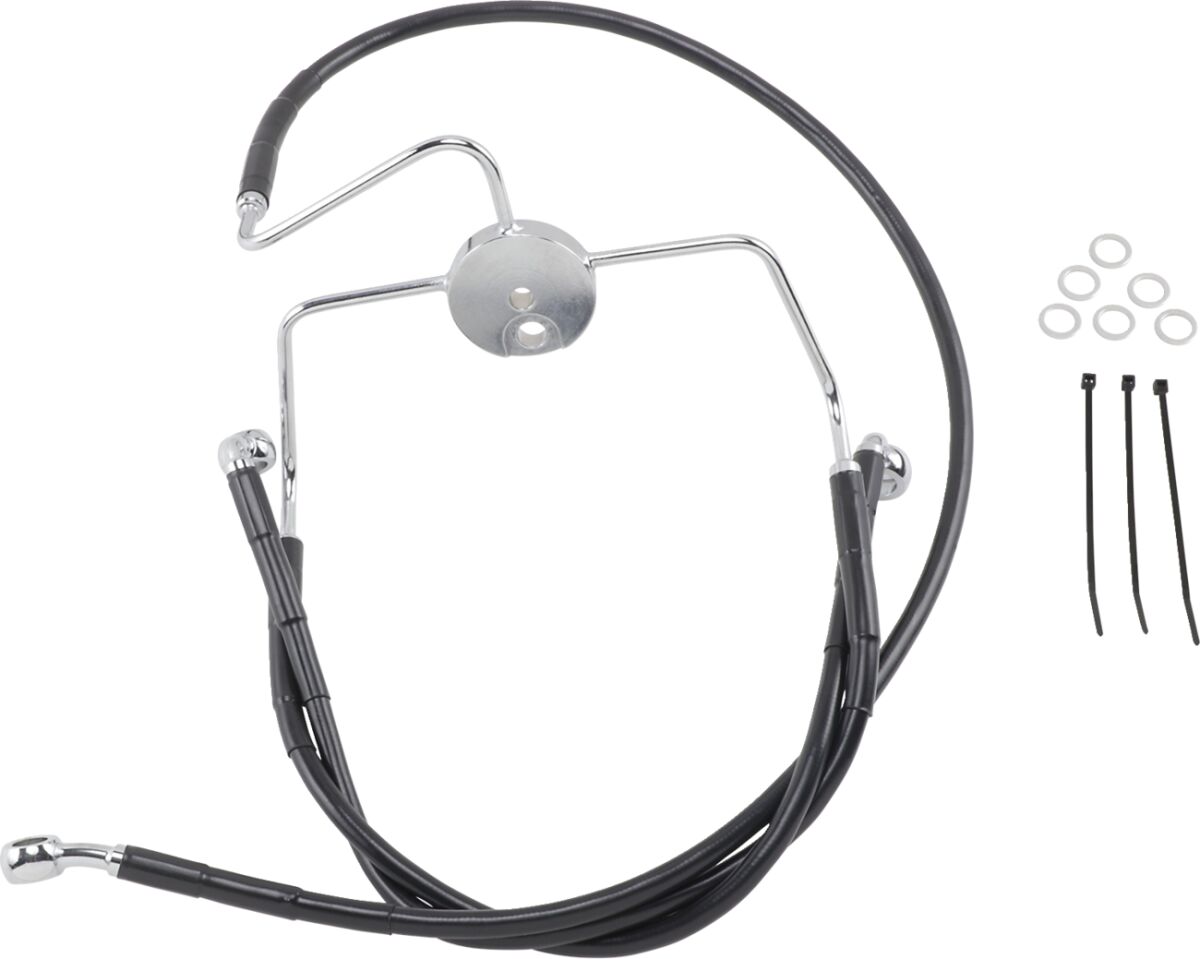 Drag Specialties Line Brk Ft Flhr94 07 Bk+6 BRAKE LINES-HOSES-STAINLESS ST Drag Specialties