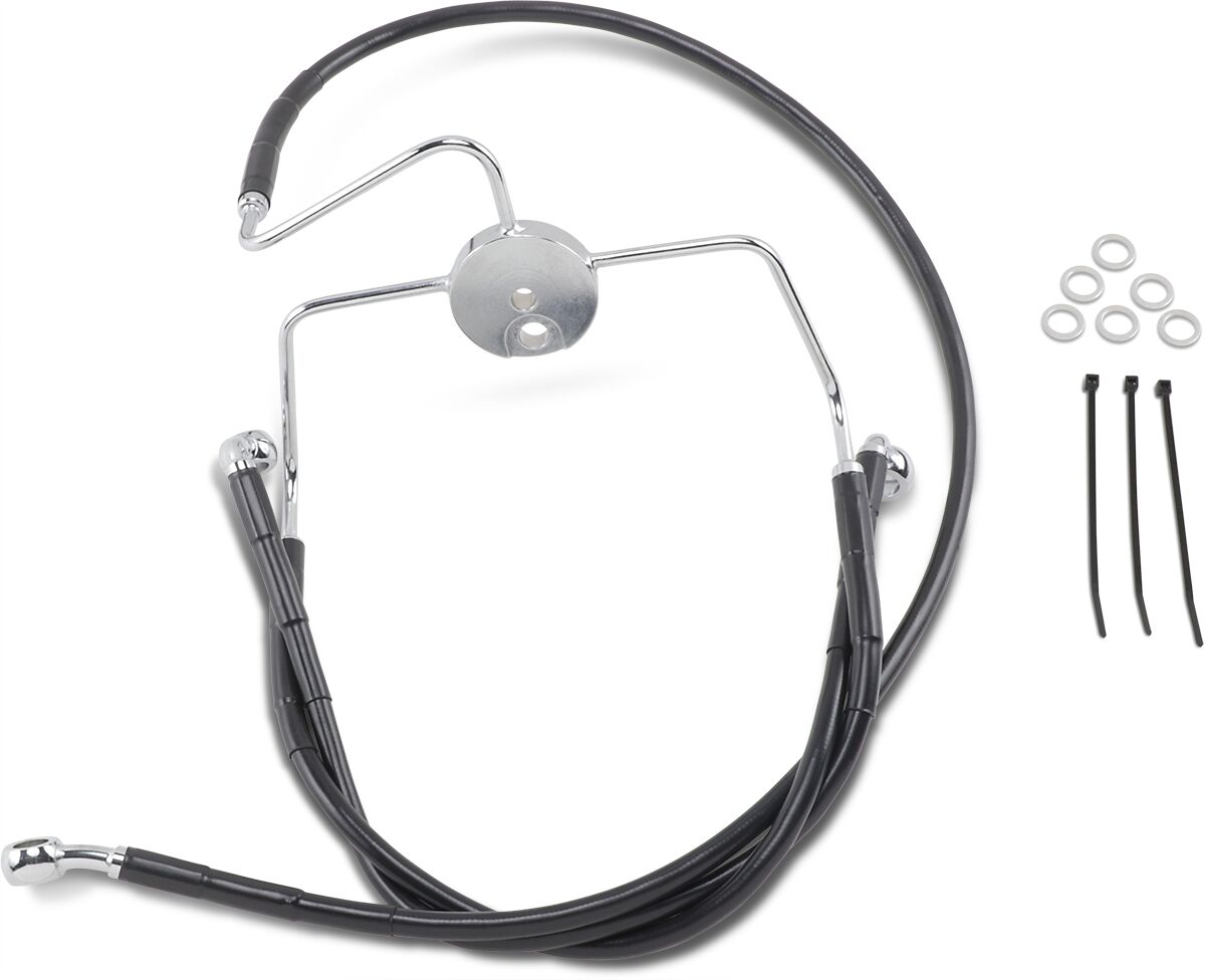 Drag Specialties Line Brk Ft Flhr94 07 Bk+6 BRAKE LINES-HOSES-STAINLESS ST Drag Specialties
