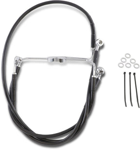 Drag Specialties Line Brk Ft Flhr96 7 Bk+10 BRAKE LINES-HOSES-STAINLESS ST Drag Specialties