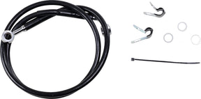 Drag Specialties Front Brake Line Black Vinyl Coated Stainless Steel Brake Lines Hoses Stainless Drag Specialties