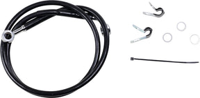 Drag Specialties Front Brake Line Black Vinyl Coated Stainless Steel Brake Lines Hoses Stainless Drag Specialties