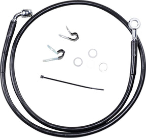 Drag Specialties Line Brk Fr 04 10 Xl Bl+4 BRAKE LINES-HOSES-STAINLESS ST Drag Specialties