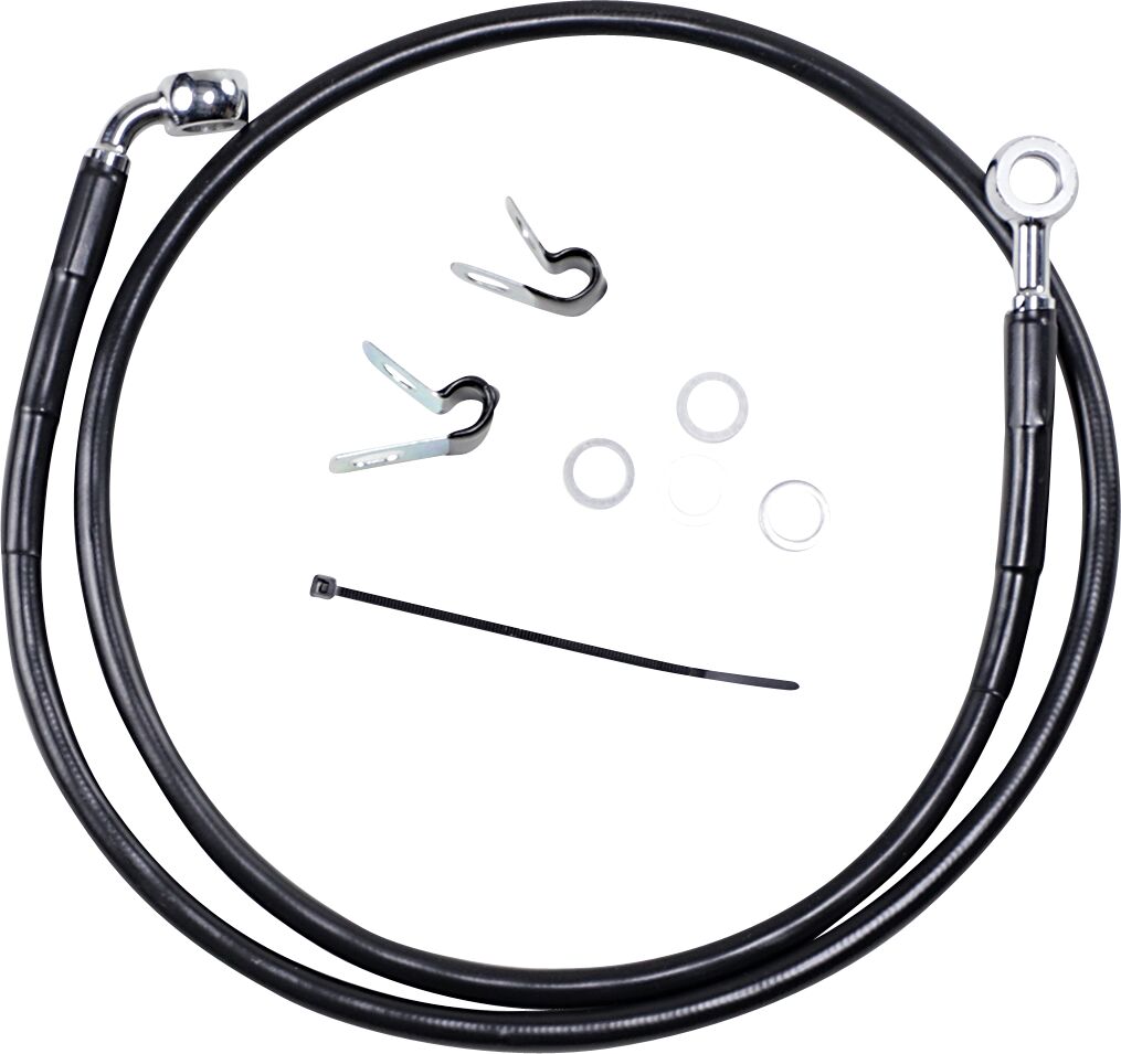 Drag Specialties Line Brk Fr 04 10 Xl Bl+4 BRAKE LINES-HOSES-STAINLESS ST Drag Specialties