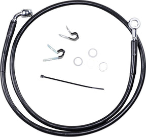 Drag Specialties Line Brk Fr 04 10 Xl Bl+4 BRAKE LINES-HOSES-STAINLESS ST Drag Specialties