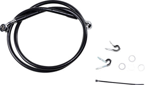 Drag Specialties Front Brake Line Black Vinyl Coated Stainless Steel Brake Lines Hoses Stainless Drag Specialties