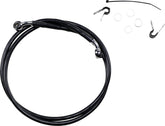 Drag Specialties Front Brake Line Black Vinyl Coated Stainless Steel Extended 10" Brake Lines Hoses Stainless Drag Specialties