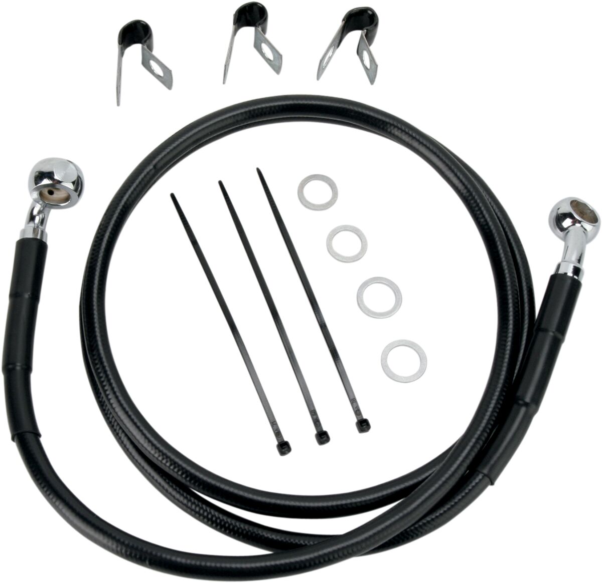 Drag Specialties Line Brk Fr0 07 Flst Bl+10 BRAKE LINES-HOSES-STAINLESS ST Drag Specialties
