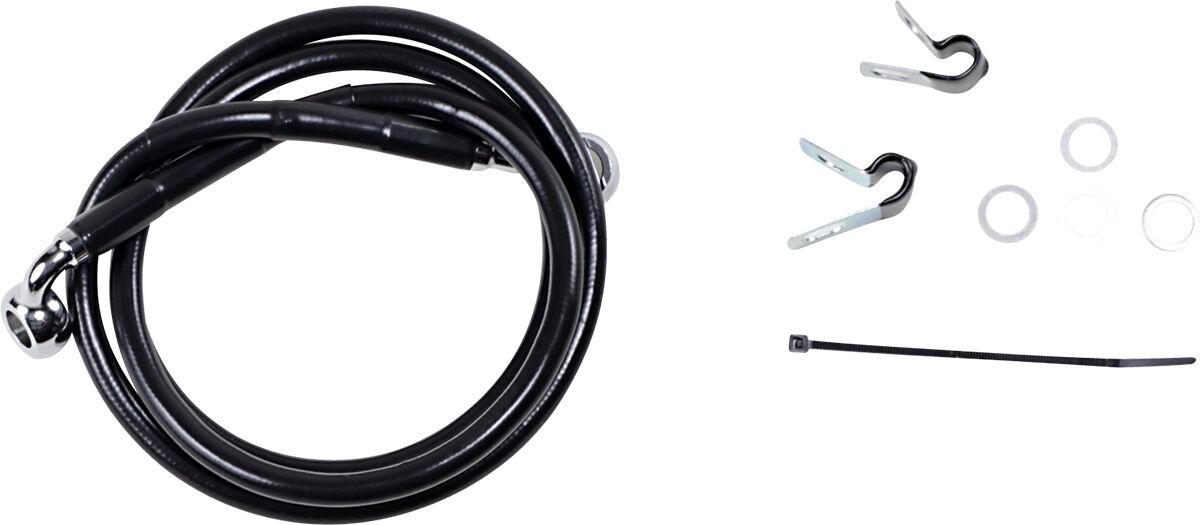 Drag Specialties Line Brk Fr 99 07 Fxst Bl BRAKE LINES-HOSES-STAINLESS ST Drag Specialties