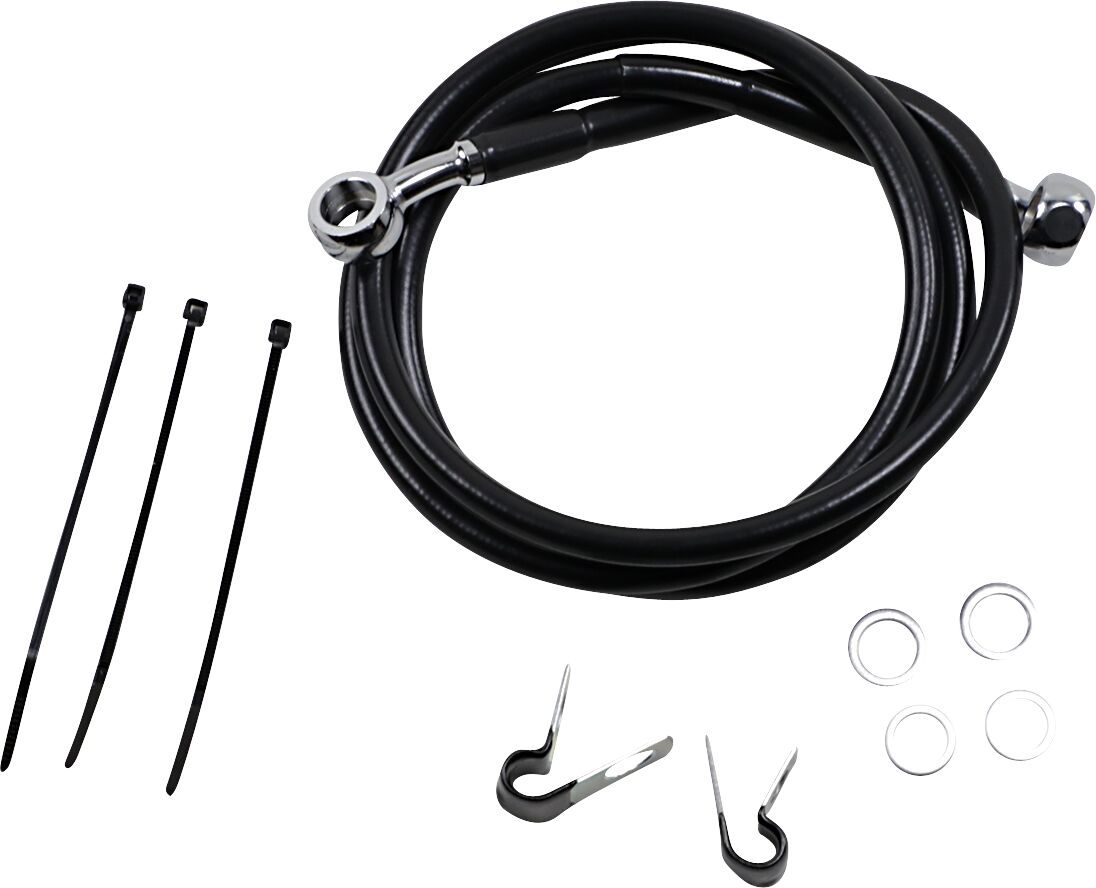 Drag Specialties Line Brk Fr99 07 Fxst Bl+2 BRAKE LINES-HOSES-STAINLESS ST Drag Specialties