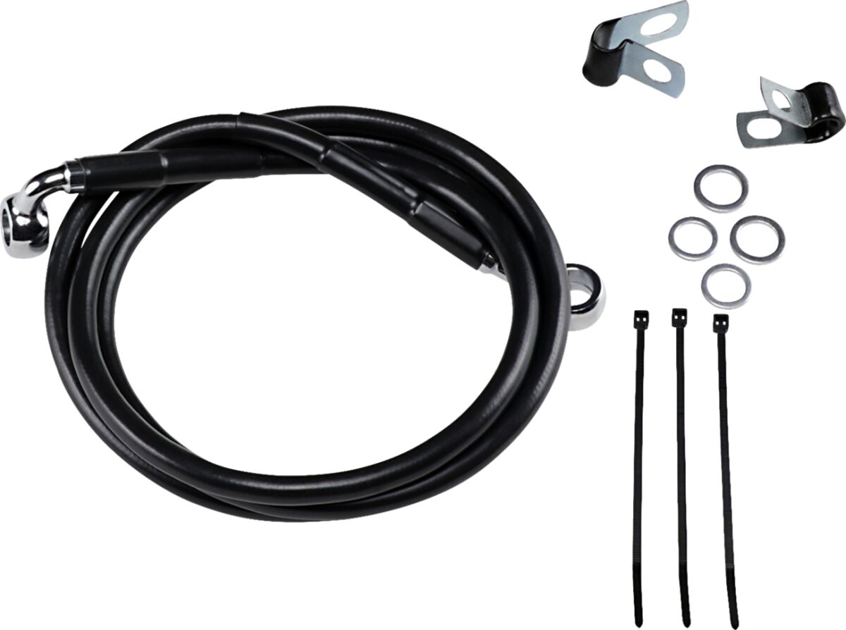 Drag Specialties Line Brk Fr99 07 Fxst Bl+4 BRAKE LINES-HOSES-STAINLESS ST Drag Specialties