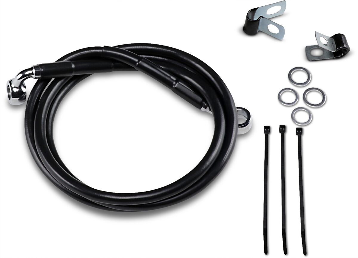 Drag Specialties Line Brk Fr99 07 Fxst Bl+4 BRAKE LINES-HOSES-STAINLESS ST Drag Specialties
