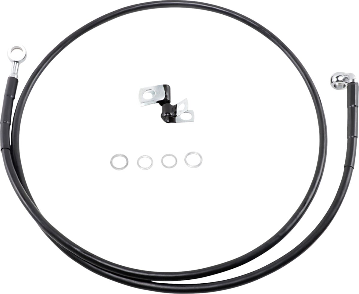 Drag Specialties Line Brk Fr 99 07 St Bl+10 BRAKE LINES-HOSES-STAINLESS ST Drag Specialties