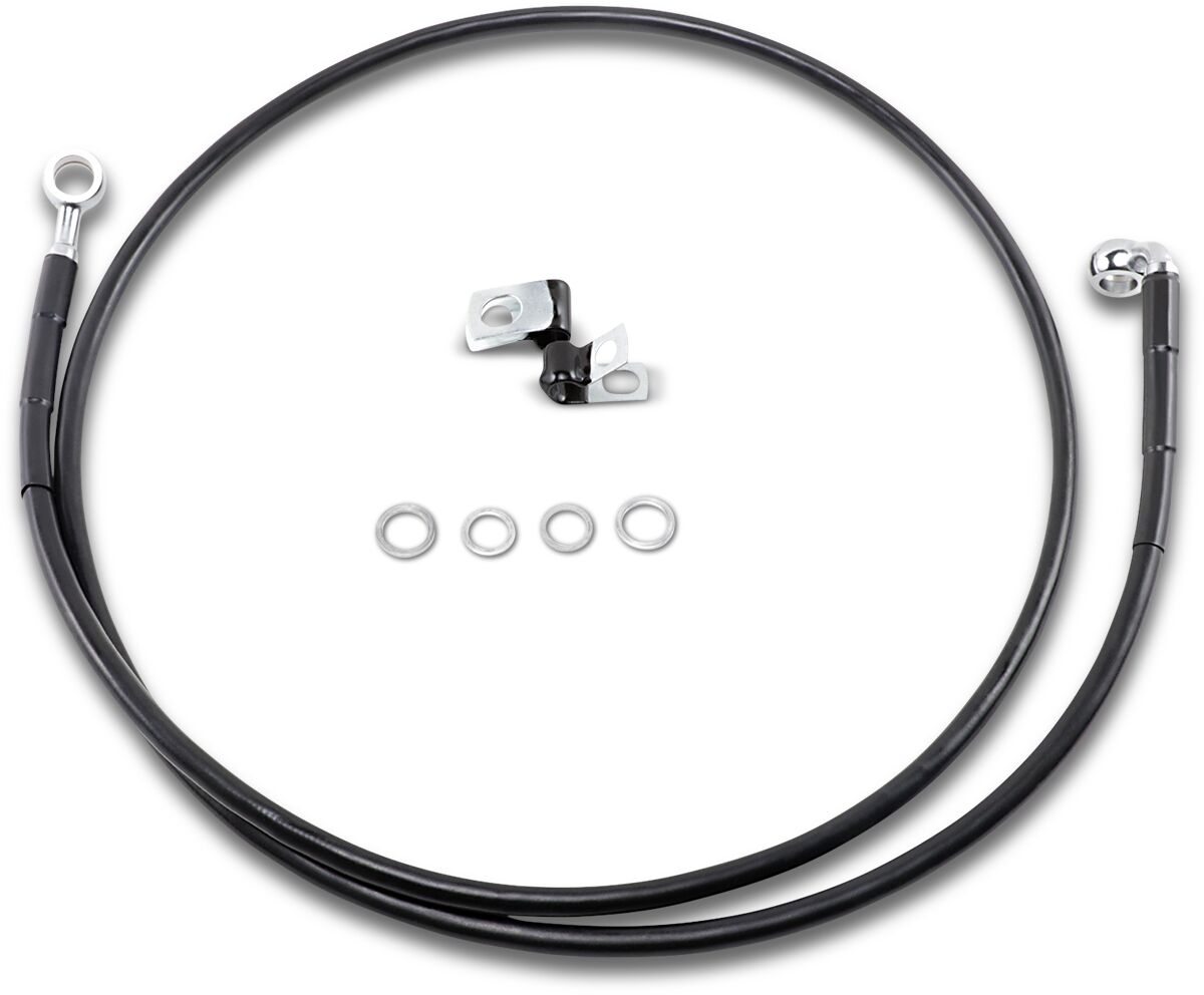 Drag Specialties Line Brk Fr 99 07 St Bl+10 BRAKE LINES-HOSES-STAINLESS ST Drag Specialties
