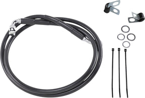 Drag Specialties Front Brake Line Black Vinyl Coated Stainless Steel Brake Lines Hoses Stainless Drag Specialties