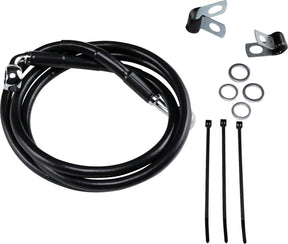 Drag Specialties Line Brk Fr 95 99 Fxd Bl+4 BRAKE LINES-HOSES-STAINLESS ST Drag Specialties