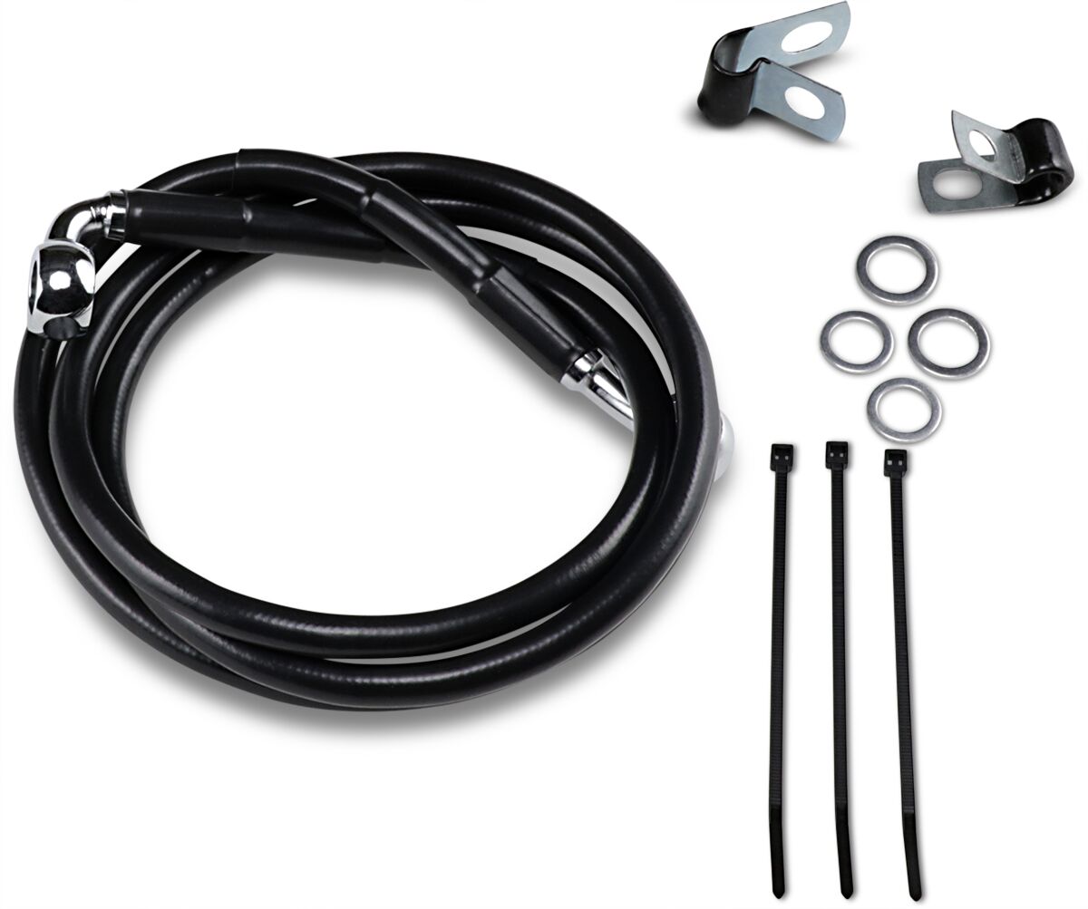 Drag Specialties Line Brk Fr 95 99 Fxd Bl+4 BRAKE LINES-HOSES-STAINLESS ST Drag Specialties