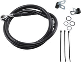 Drag Specialties Front Brake Line Black Vinyl Coated Stainless Steel Extended 8" Brake Lines Hoses Stainless Drag Specialties