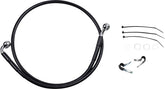 Drag Specialties Front Brake Line Black Vinyl Coated Stainless Steel Brake Lines Hoses Stainless Drag Specialties
