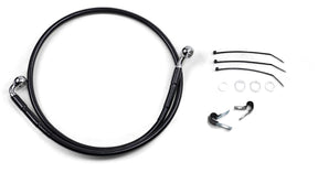 Drag Specialties Front Brake Line Black Vinyl Coated Stainless Steel Brake Lines Hoses Stainless Drag Specialties