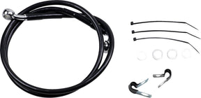 Drag Specialties Line Brk Ft Fxd 00 5 Bk+2 BRAKE LINES-HOSES-STAINLESS ST Drag Specialties