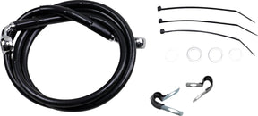 Drag Specialties Line Brk Ft Fxd 00 5 Bk+6 BRAKE LINES-HOSES-STAINLESS ST Drag Specialties