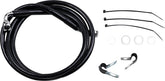 Drag Specialties Front Brake Line Black Vinyl Coated Stainless Steel Extended 10" Brake Lines Hoses Stainless Drag Specialties