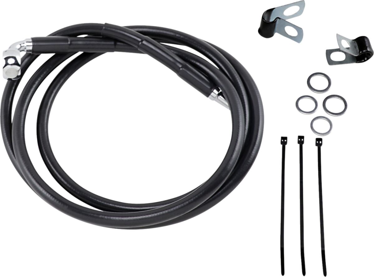 Drag Specialties Line Brk Ft Wg 93 05 Bk+6 BRAKE LINES-HOSES-STAINLESS ST Drag Specialties