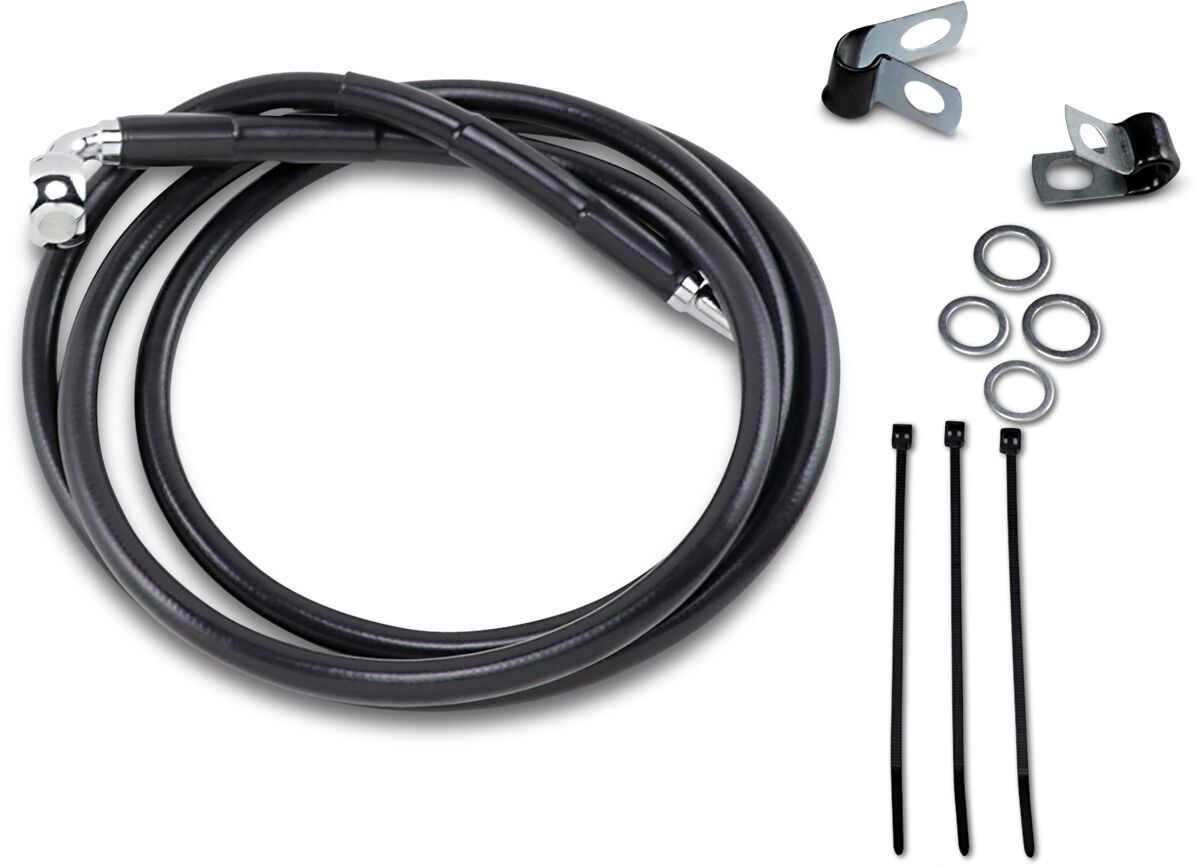 Drag Specialties Line Brk Ft Wg 93 05 Bk+6 BRAKE LINES-HOSES-STAINLESS ST Drag Specialties