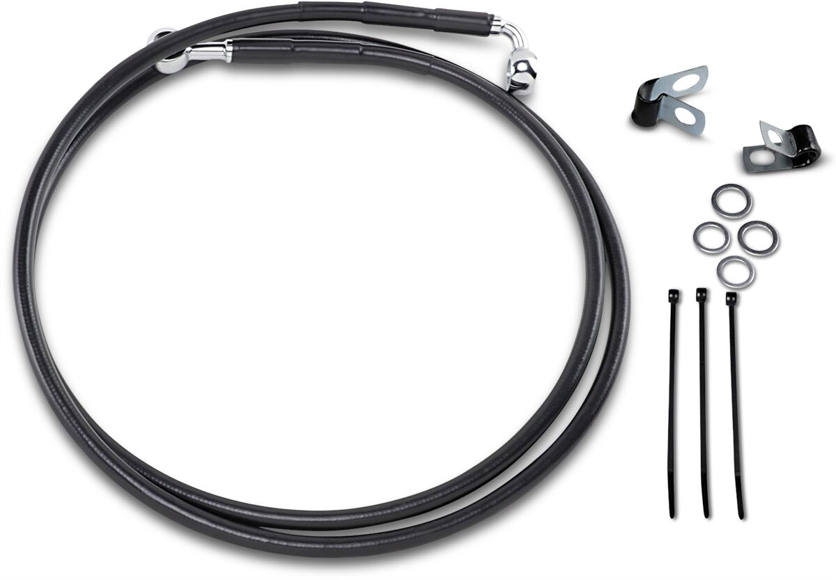 Drag Specialties Line Brk Ft Wg 93 05 Bk+10 BRAKE LINES-HOSES-STAINLESS ST Drag Specialties