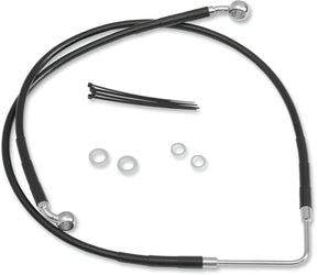 Drag Specialties Line Brk Fr 06 07 Fxdwg Bk BRAKE LINES-HOSES-STAINLESS ST Drag Specialties