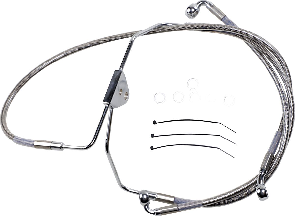 Drag Specialties Line Brk Fr 08 13 Fl Ss+2 BRAKE LINES-HOSES-STAINLESS ST Drag Specialties