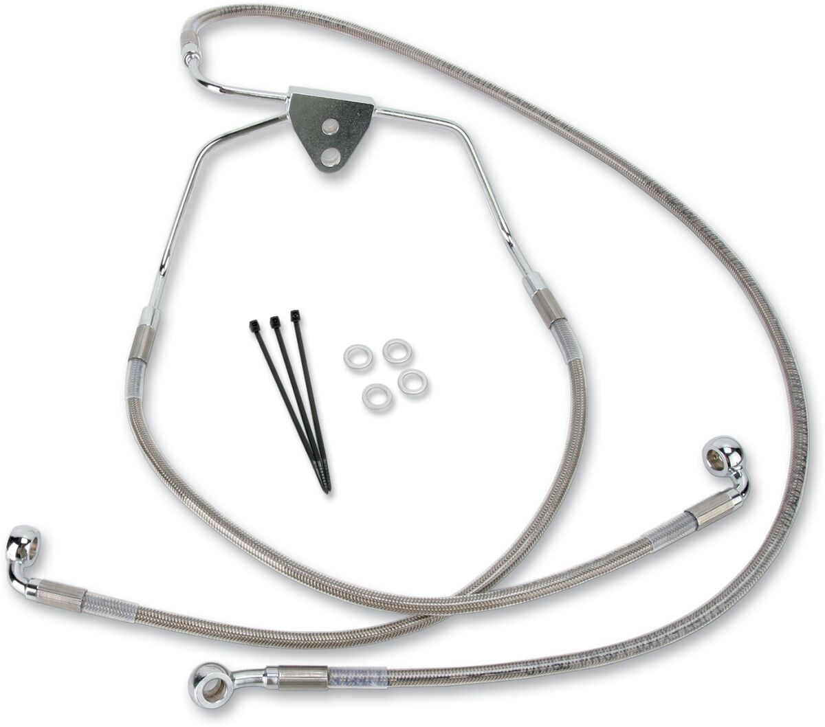 Drag Specialties Line Brk Fr 08 13 Fl Ss+2 BRAKE LINES-HOSES-STAINLESS ST Drag Specialties