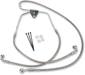 Drag Specialties Line Brk Fr 08 13 Fl Ss+2 BRAKE LINES-HOSES-STAINLESS ST Drag Specialties