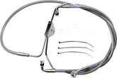 Drag Specialties Front Brake Line Stainless Steel Extended 4" Brake Lines Hoses Stainless Drag Specialties