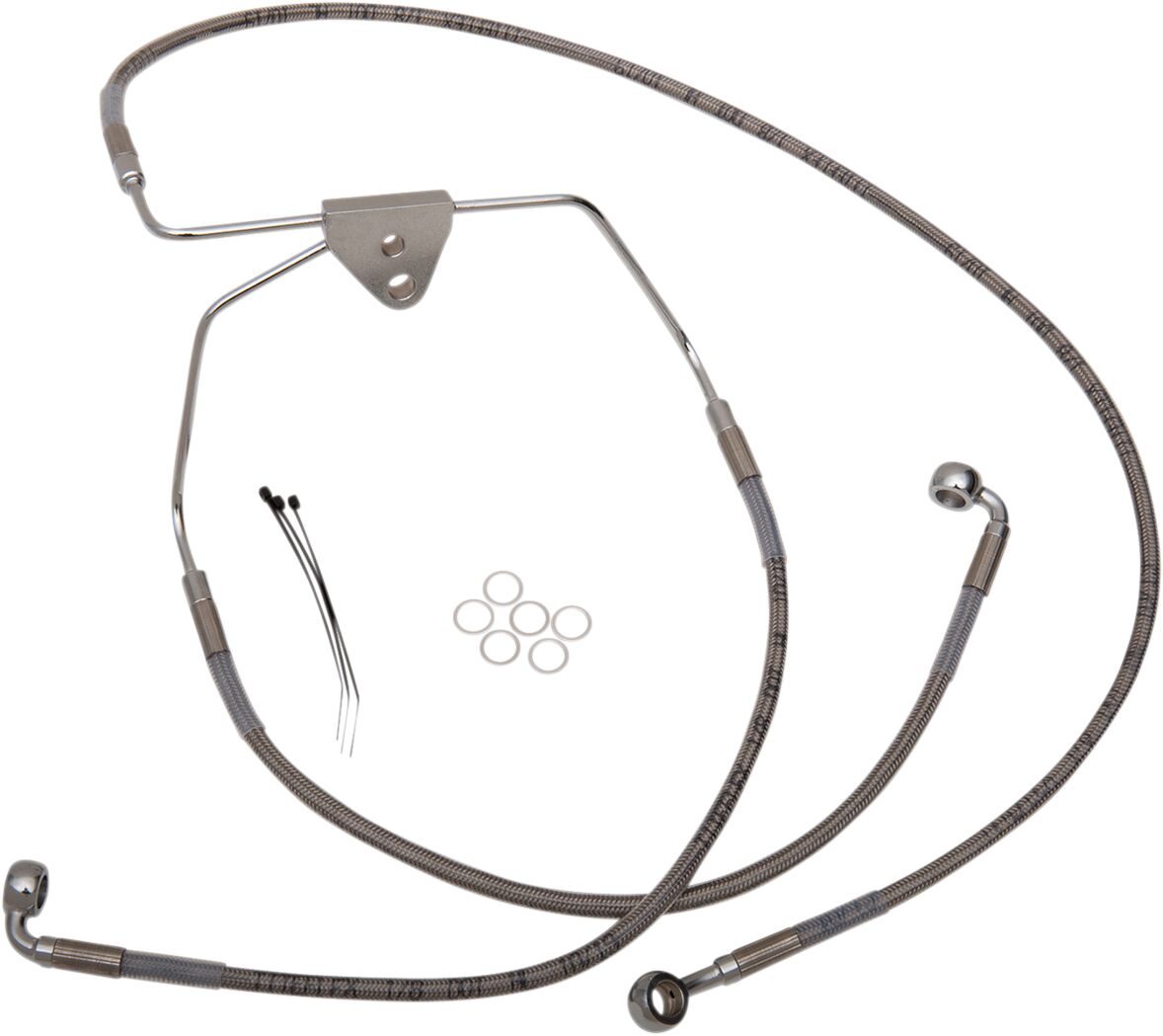 Drag Specialties Line Brk Fr 08 13 Fl Ss+8 BRAKE LINES-HOSES-STAINLESS ST Drag Specialties
