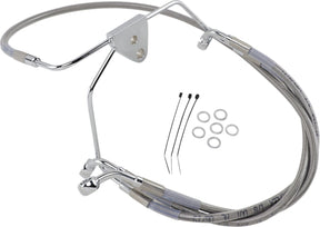 Drag Specialties Line Brk Ft Flh 96 07 Ss+4 BRAKE LINES-HOSES-STAINLESS ST Drag Specialties