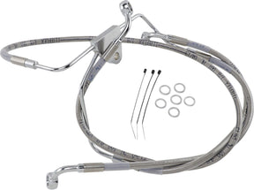 Drag Specialties Line Brk Ft Flh 96 07 Ss+6 BRAKE LINES-HOSES-STAINLESS ST Drag Specialties