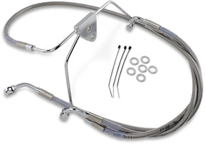Drag Specialties Line Brk Ft Flh 96 07 Ss+8 BRAKE LINES-HOSES-STAINLESS ST Drag Specialties
