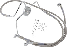 Drag Specialties Line Brk Ft Flhr94 07 Ss+4 BRAKE LINES-HOSES-STAINLESS ST Drag Specialties