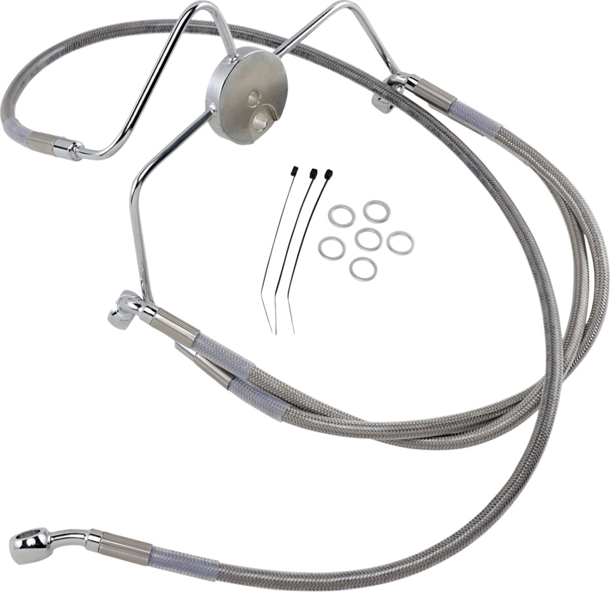 Drag Specialties Line Brk Ft Flhr94 07 Ss+6 BRAKE LINES-HOSES-STAINLESS ST Drag Specialties