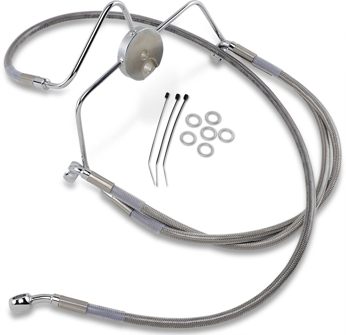 Drag Specialties Line Brk Ft Flhr94 07 Ss+6 BRAKE LINES-HOSES-STAINLESS ST Drag Specialties